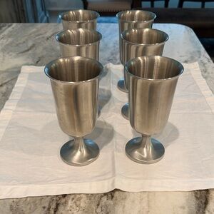 Presenter brushed pewter Goblet Set 2072 - Set of 6